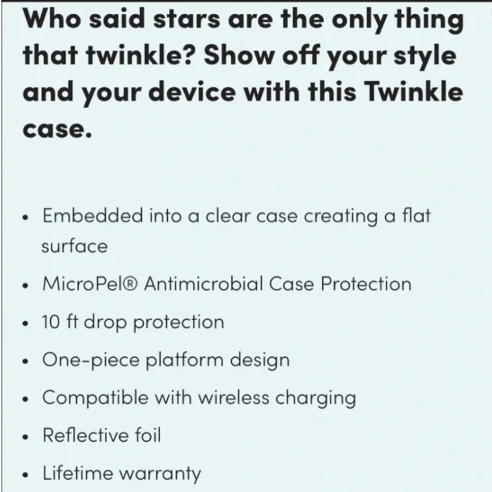 NIB Case Mate Twinkle Gold iPhone 11 Pro, Xs, X Drop Protection Case